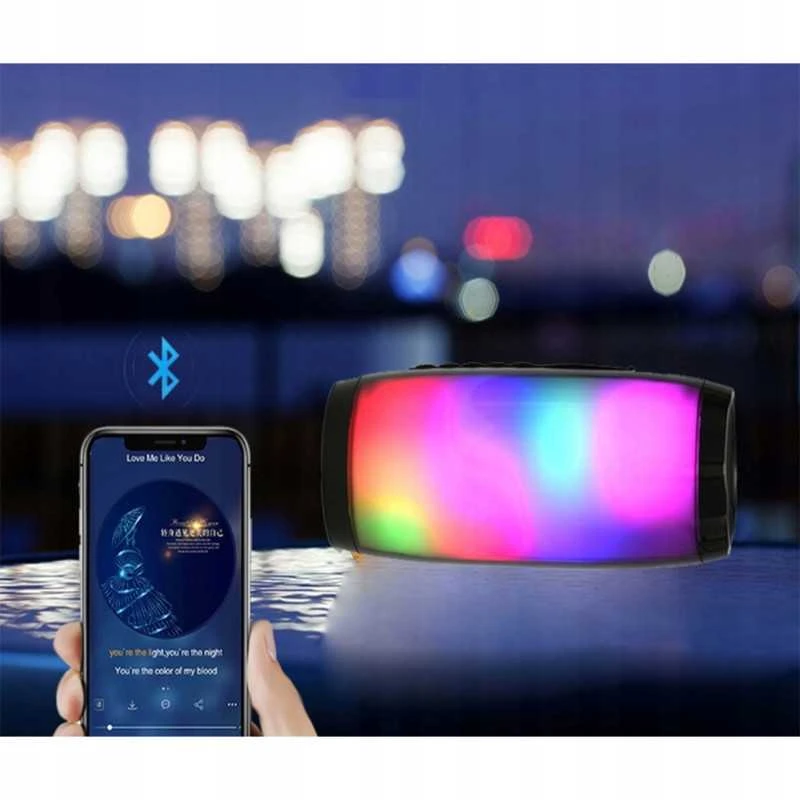 Belaidė „Bluetooth“ kolonėlė TG-157 su LED apšvietimu, boombox tipo