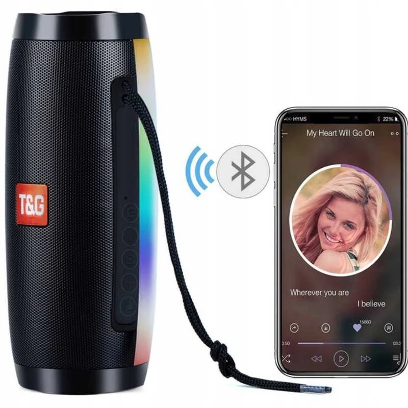 Belaidė „Bluetooth“ kolonėlė TG-157 su LED apšvietimu, boombox tipo