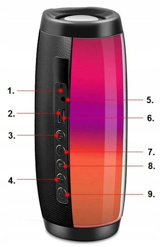 Belaidė „Bluetooth“ kolonėlė TG-157 su LED apšvietimu, boombox tipo