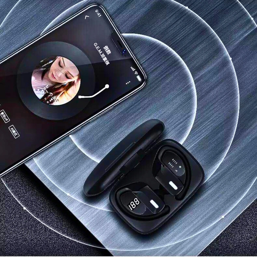 Belaidės ausinės Elonix T17, juodos