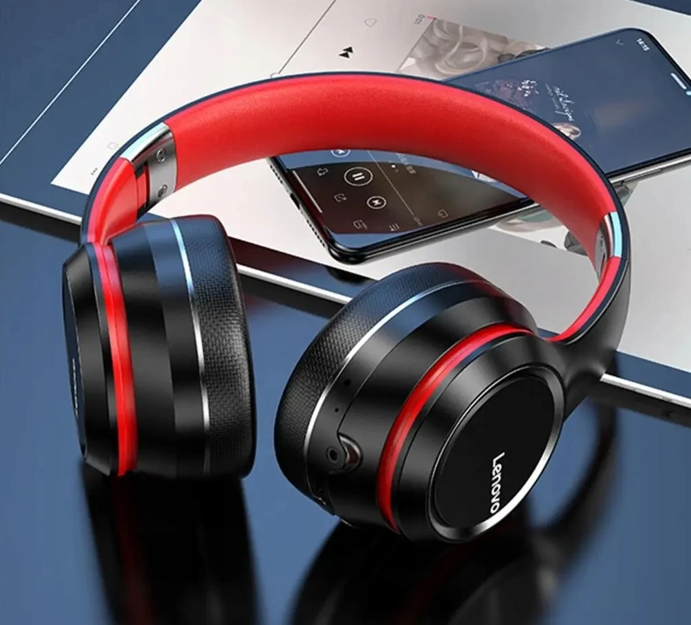 Belaidės ausinės Lenovo HD200, juodos