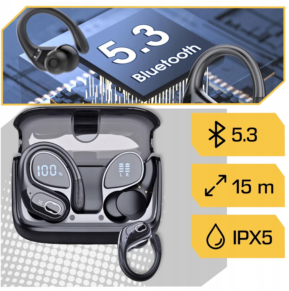 Belaidės ausinės Lewer HD65