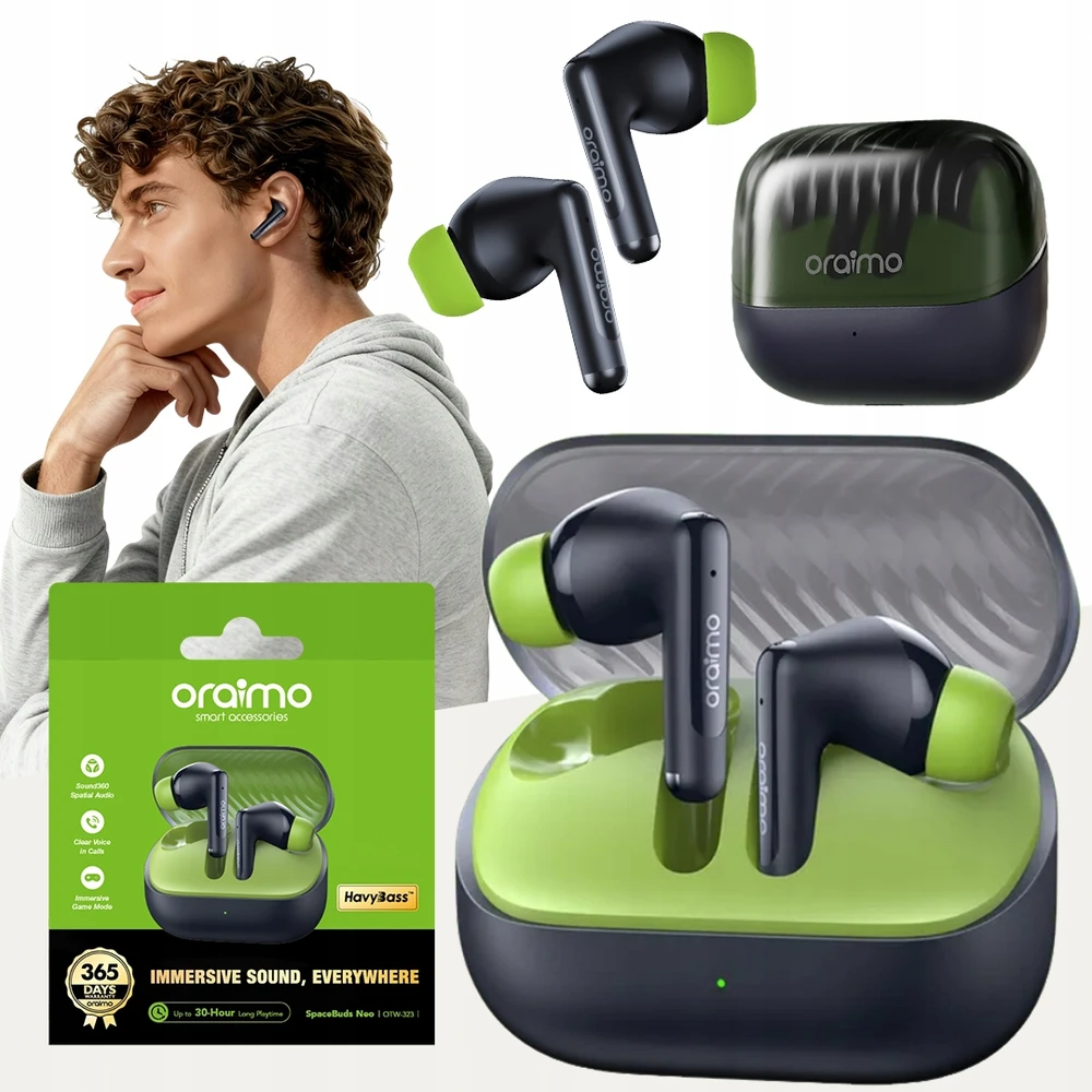 Belaidės ausinės Oraimo SpaceBuds Neo, tamsiai mėlynos