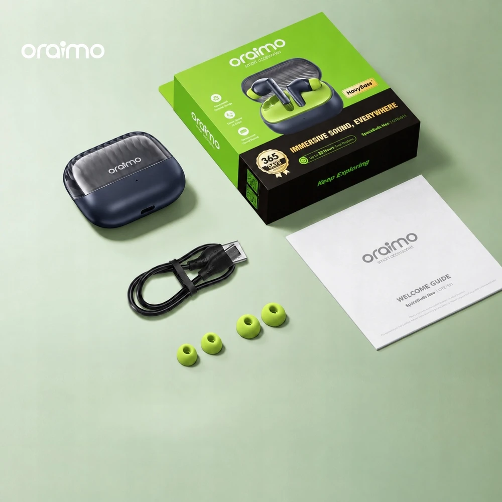 Belaidės ausinės Oraimo SpaceBuds Neo, tamsiai mėlynos