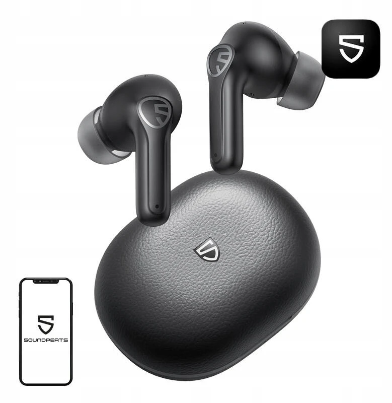 Belaidės ausinės Soundpeats T3 Pro, juodos