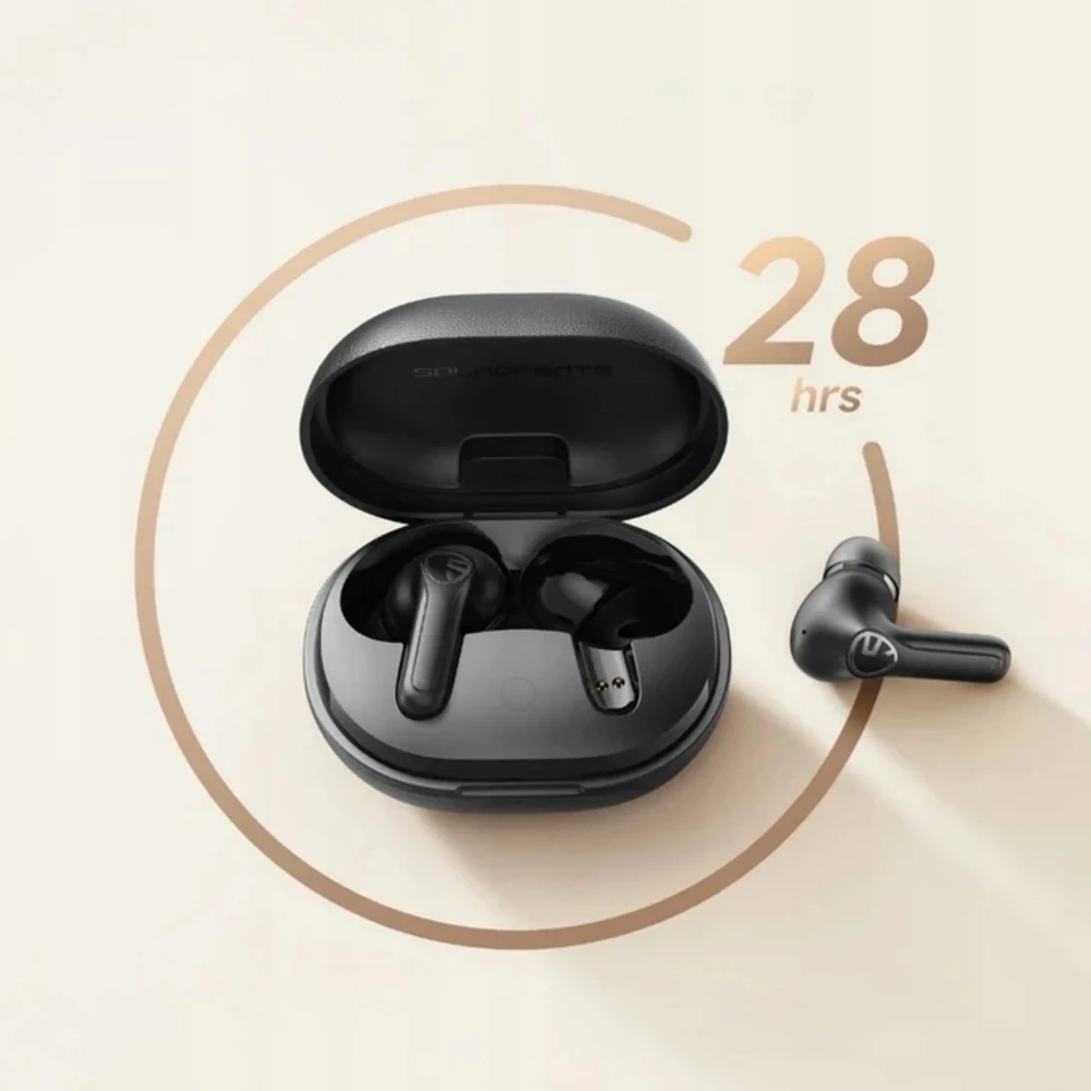 Belaidės ausinės Soundpeats T3 Pro, juodos