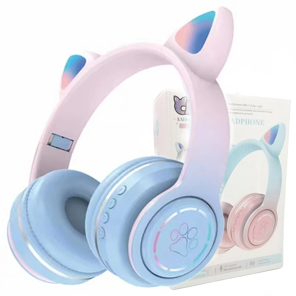Belaidės ausinės vaikams Greifen, rožinės