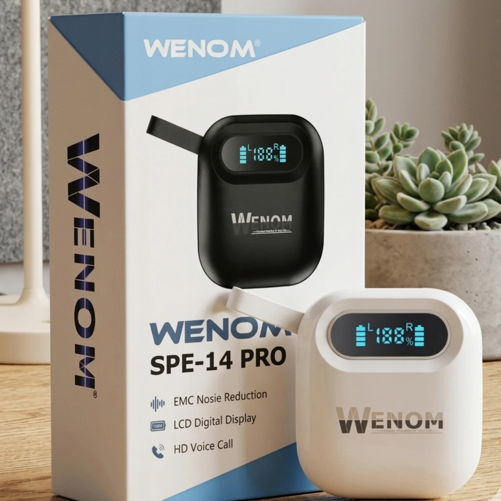 Belaidės ausinės Wenom SPE-14 PRO, juodos