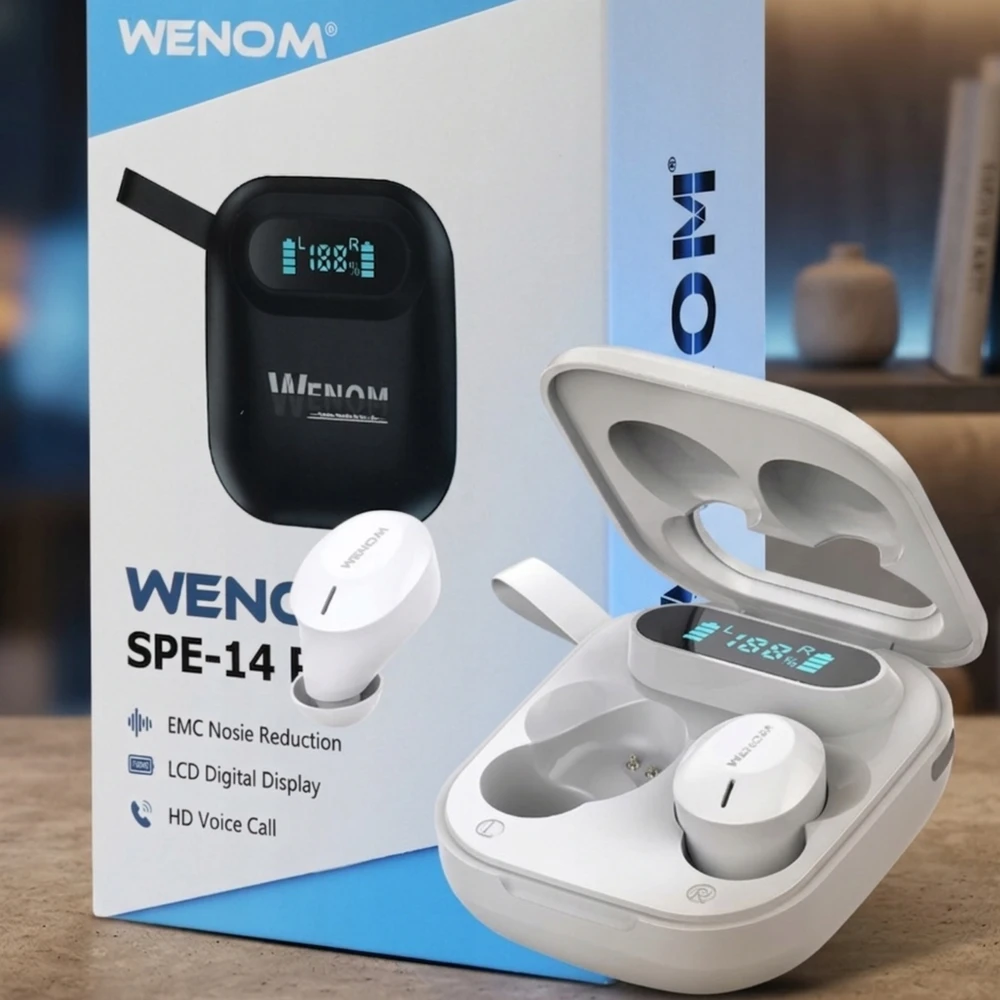 Belaidės ausinės Wenom SPE-14 PRO, juodos