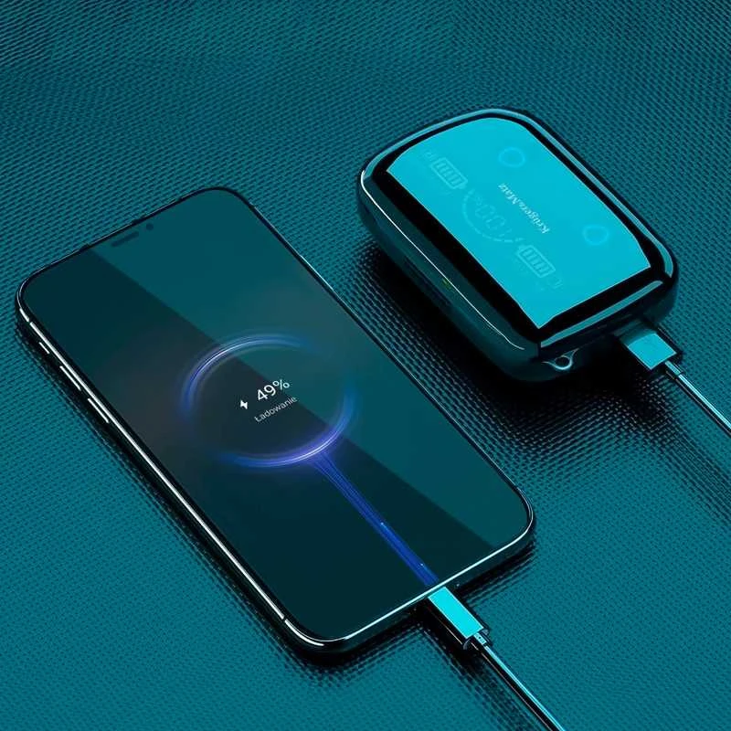 Belaidės Bluetooth 5.3 ausinės Kruger & Matz M19 su įkrovimo dėklu