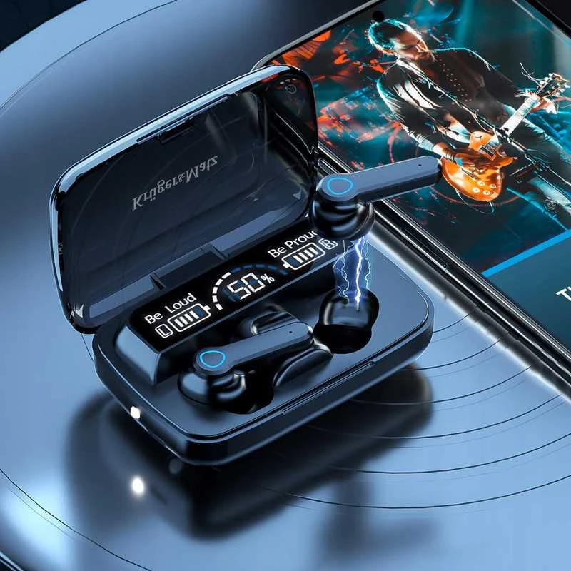 Belaidės Bluetooth 5.3 ausinės Kruger & Matz M19 su įkrovimo dėklu