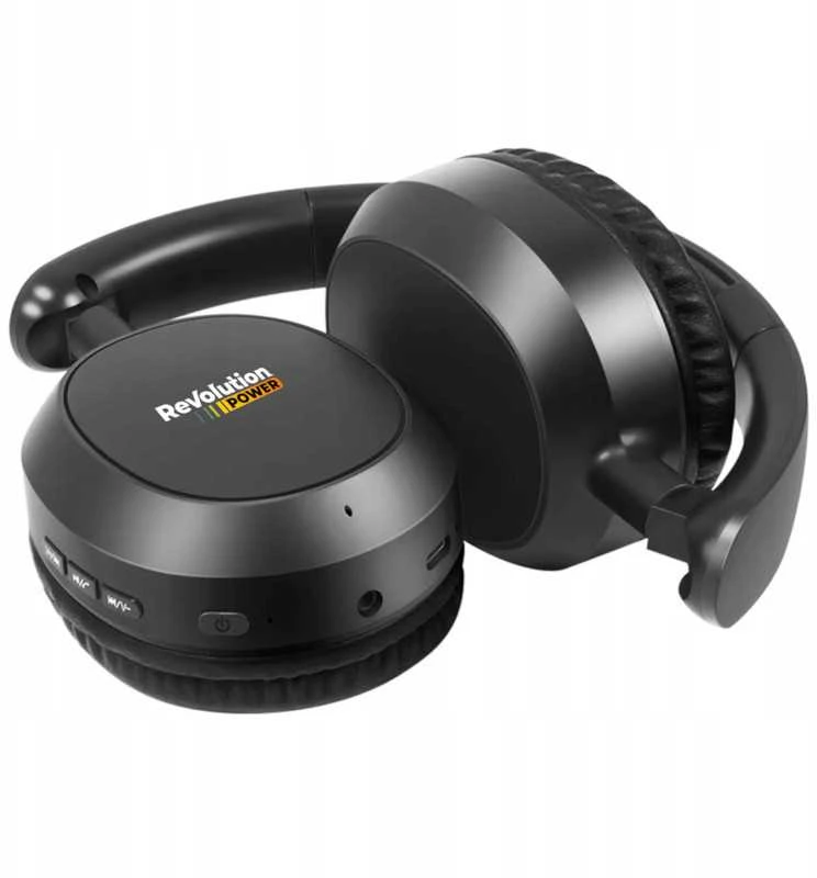 Belaidės Bluetooth 5.4 on-ear ausinės Revolution Pro Bass (Juodas)
