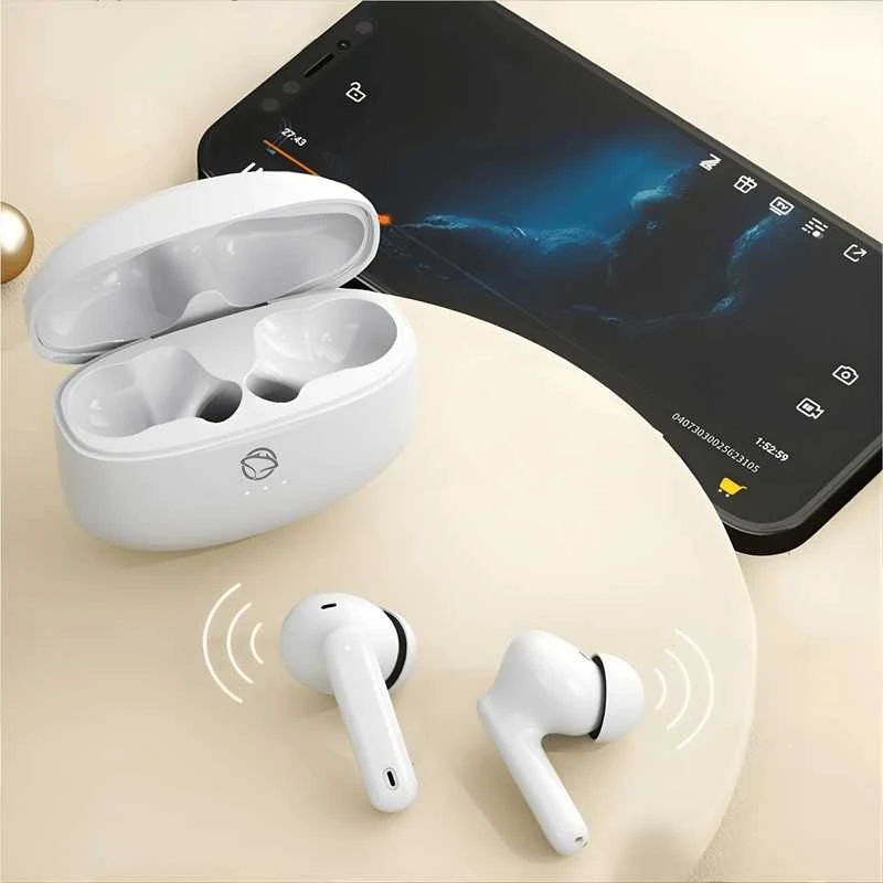 Belaidės Bluetooth ausinės Manta RYTMO MTWS008W (Baltas)