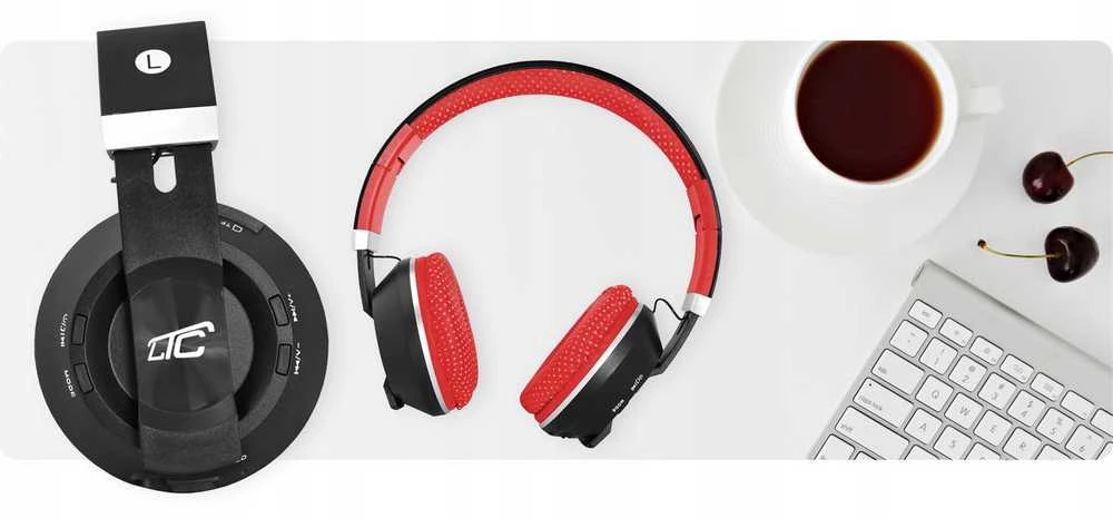 Belaidės Bluetooth ausinės, raudonos