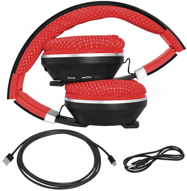 Belaidės Bluetooth ausinės, raudonos