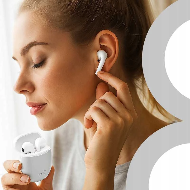 Belaidės „i7s TWS“ ausinės su Bluetooth ir „Powerbank“ funkcija