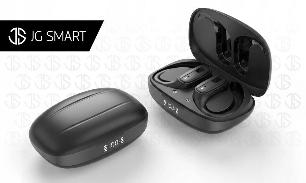 Belaidės įkišamosios ausinės JG Smart, juodos