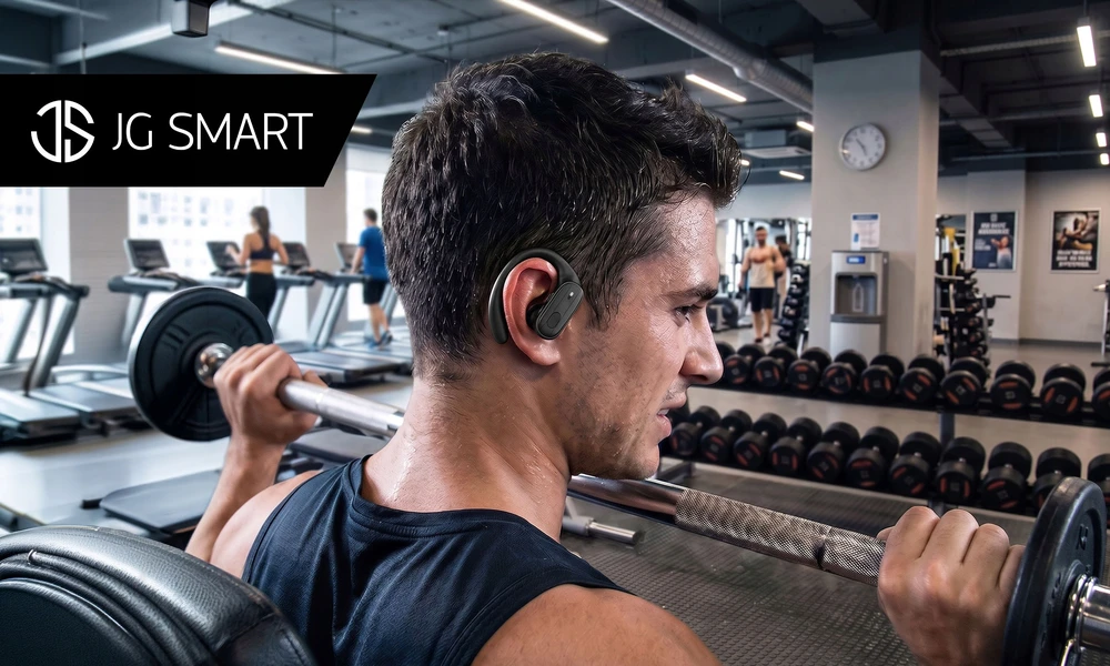 Belaidės įkišamosios ausinės JG Smart, juodos