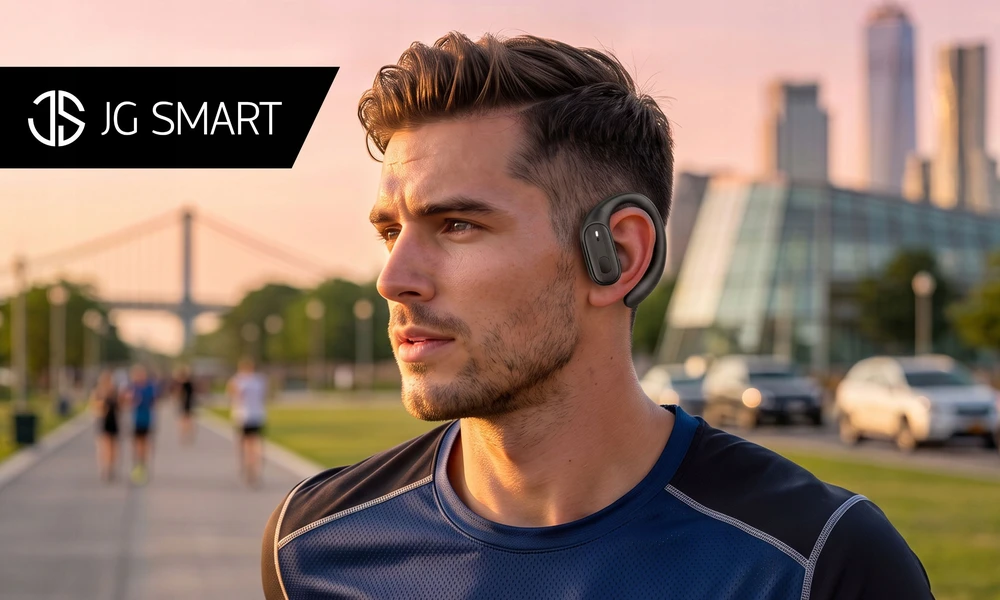 Belaidės įkišamosios ausinės JG Smart, juodos