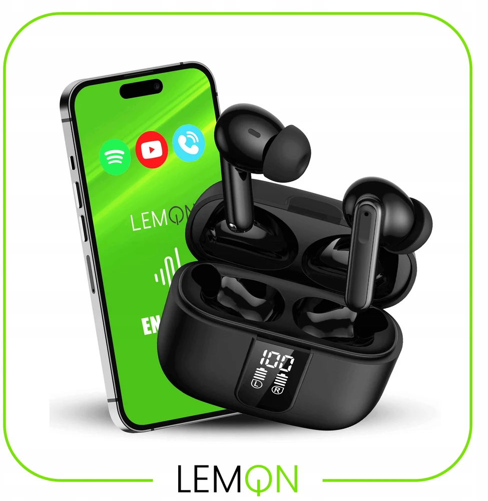 Belaidės įkišamosios ausinės LEMON