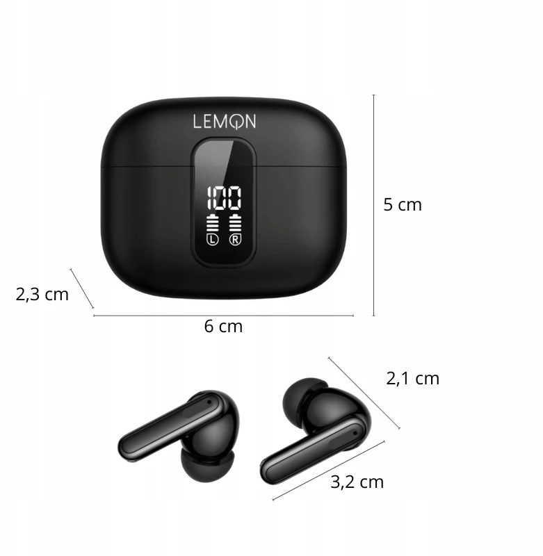 Belaidės įkišamosios ausinės LEMON