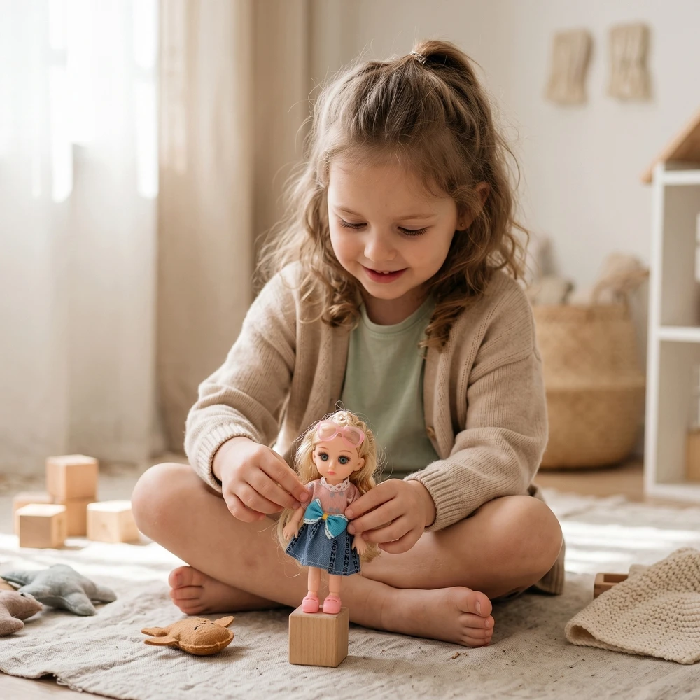 Biały Mini lėlė Baltas, 15 cm