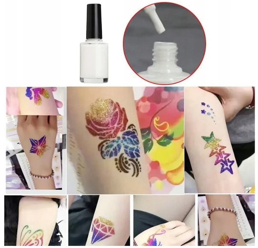 Blizgių tatuiruočių kūrimo rinkinys, 120 šablonų