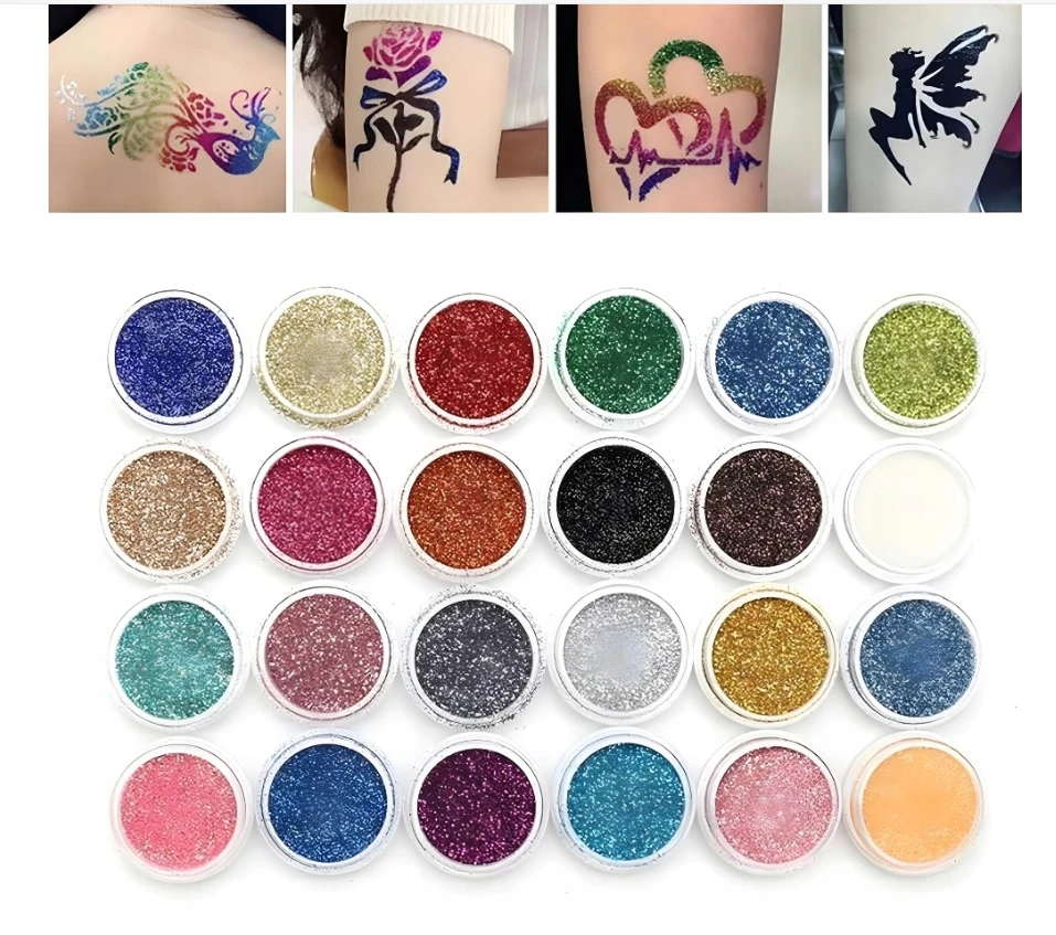 Blizgių tatuiruočių kūrimo rinkinys, 120 šablonų
