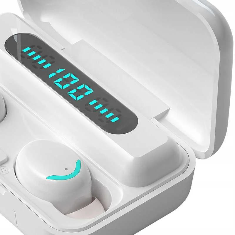 Bluetooth 5.1 belaidės ausinės su „Powerbank“ funkcija