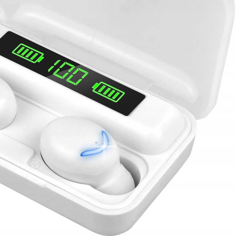 Bluetooth 5.1 belaidės ausinės su „Powerbank“ funkcija