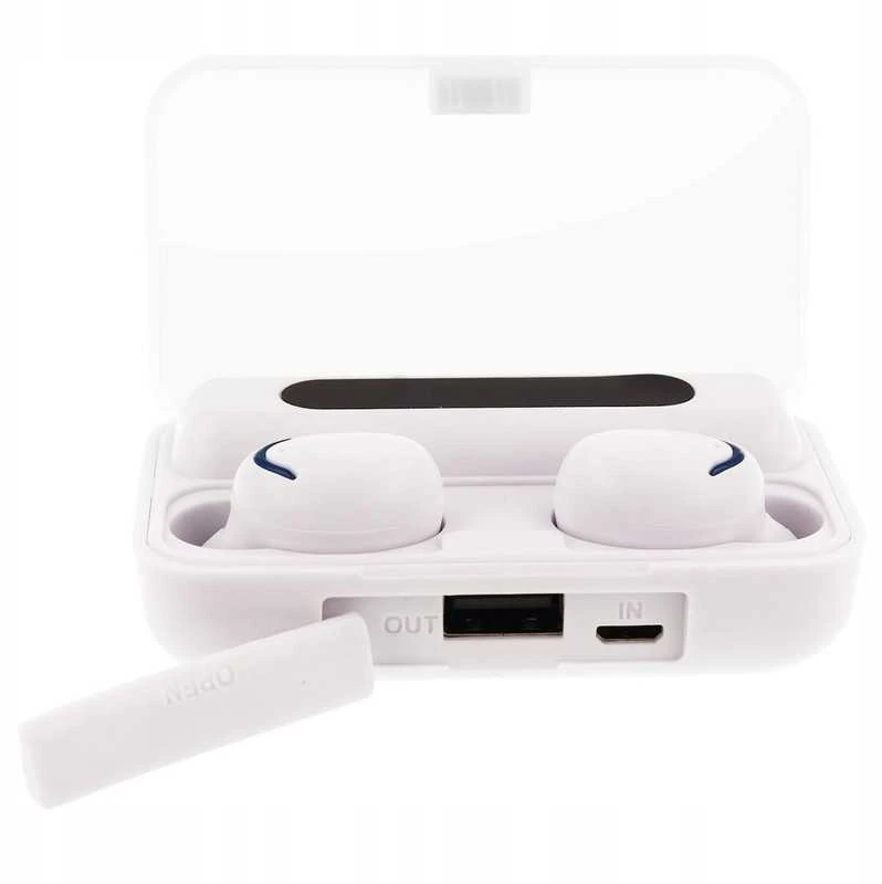 Bluetooth 5.1 belaidės ausinės su „Powerbank“ funkcija