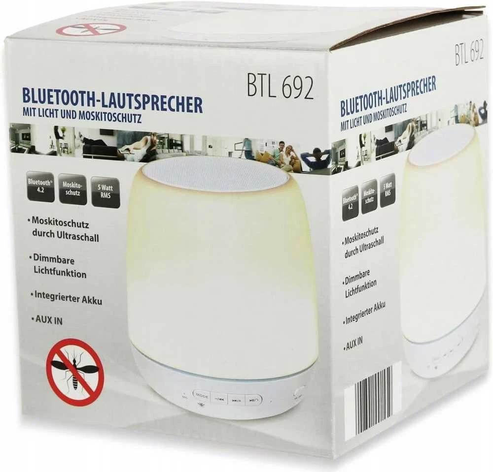 „Bluetooth“ belaidė kolonėlė–LED lempa namams ir stovyklavimui, su apsauga nuo uodų