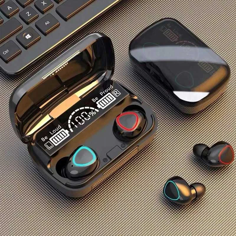Bluetooth belaidės ausinės su „Powerbank“ įkrovimo dėklu ir Touch valdymu