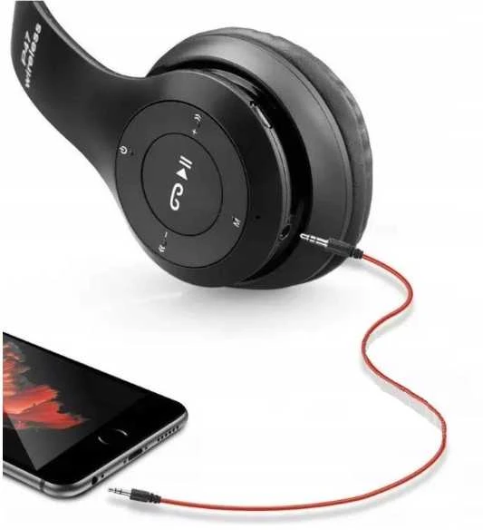 Bluetooth belaidės Ant ausų uždedamos ausinės P47 su mikrofonu ir dideliu veikimo atstumu