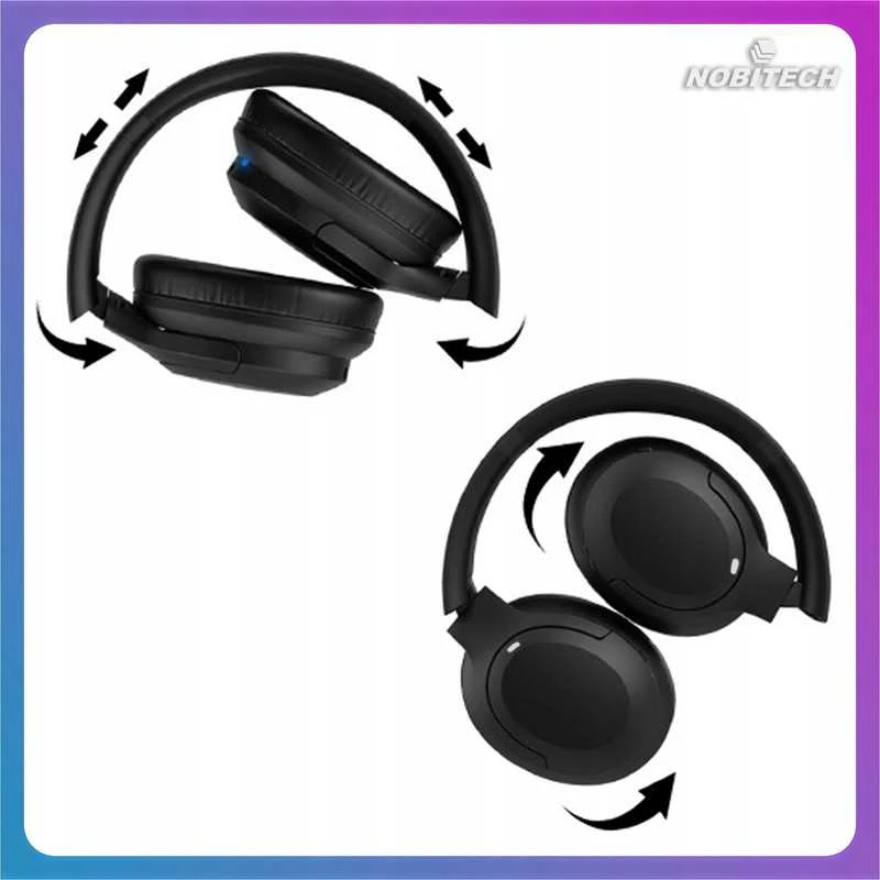 Bluetooth belaidės on-ear ausinės su mikrofonu ir reguliuojamu lankeliu