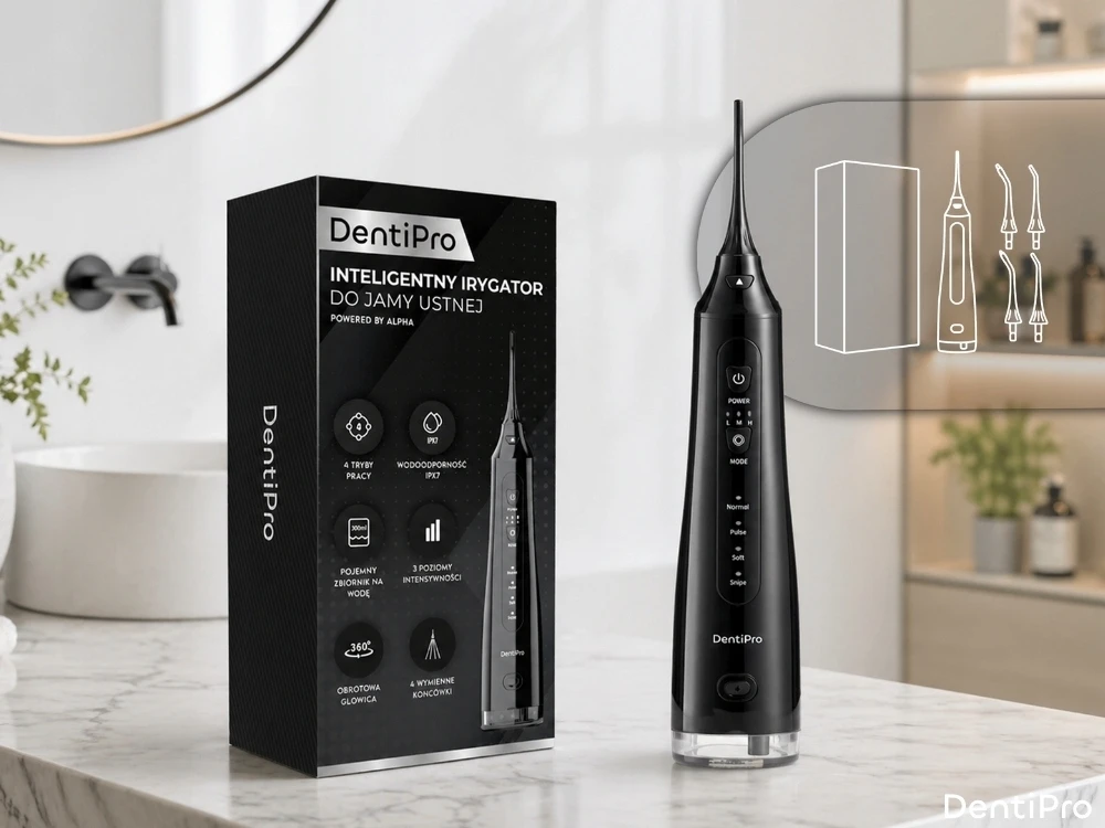 Burnos irigatorius DentiPro, 4 antgaliai