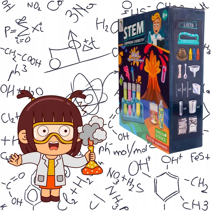 Chemijos eksperimentų rinkinys, 14 eksperimentų
