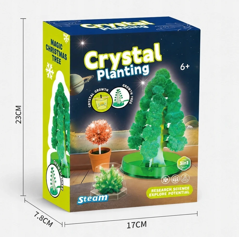 Chemijos eksperimentų rinkinys, 3 kristalų kompozicijos