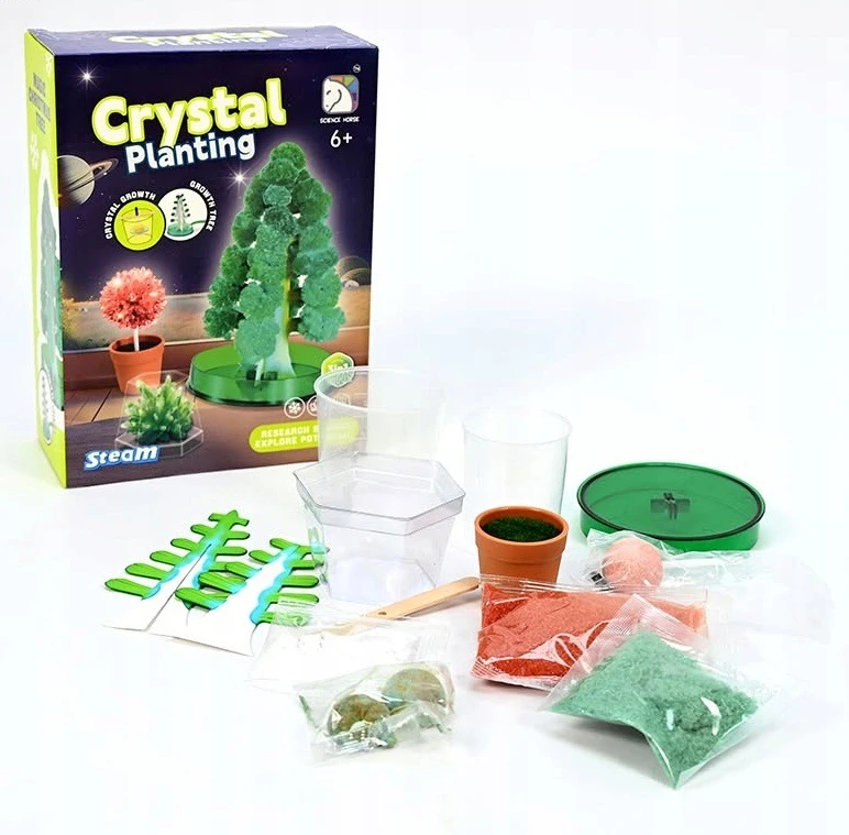 Chemijos eksperimentų rinkinys, 3 kristalų kompozicijos