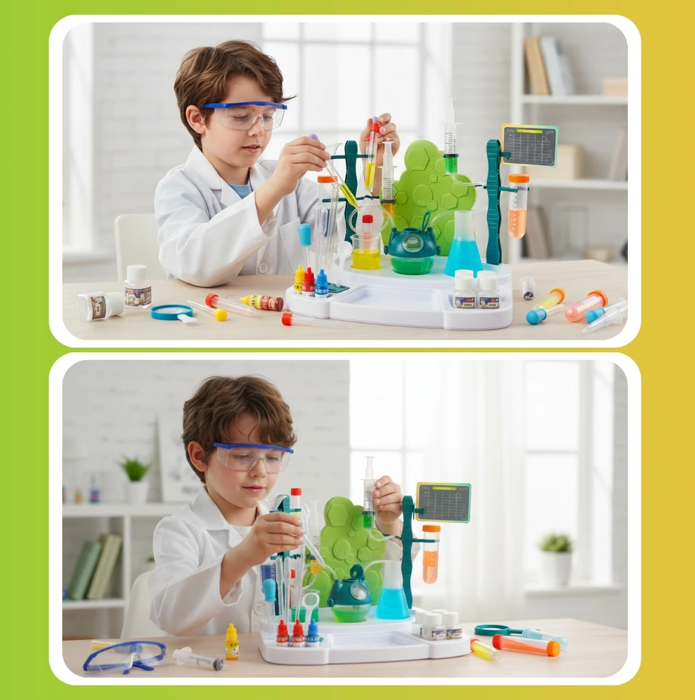 Chemijos eksperimentų rinkinys MEMFLOW, 30+ eksperimentų
