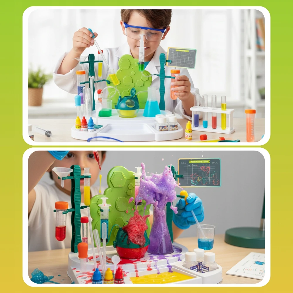 Chemijos eksperimentų rinkinys MEMFLOW, 30+ eksperimentų