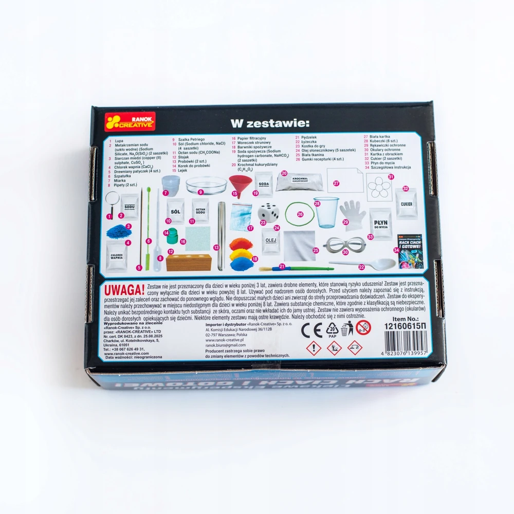 Chemijos eksperimentų rinkinys Ranok-Creative, 19 eksperimentų