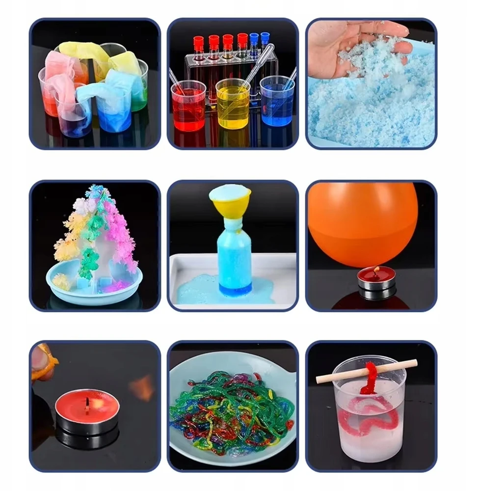 Chemijos eksperimentų rinkinys vaikams, apie 80 bandymų
