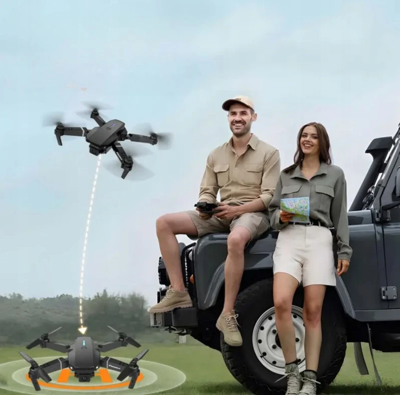 Dronas su 2 kameromis „E88 Pro“ – WiFi, valdomas pulteliu, su dėklu aprašymas - Prekės nuotrauka