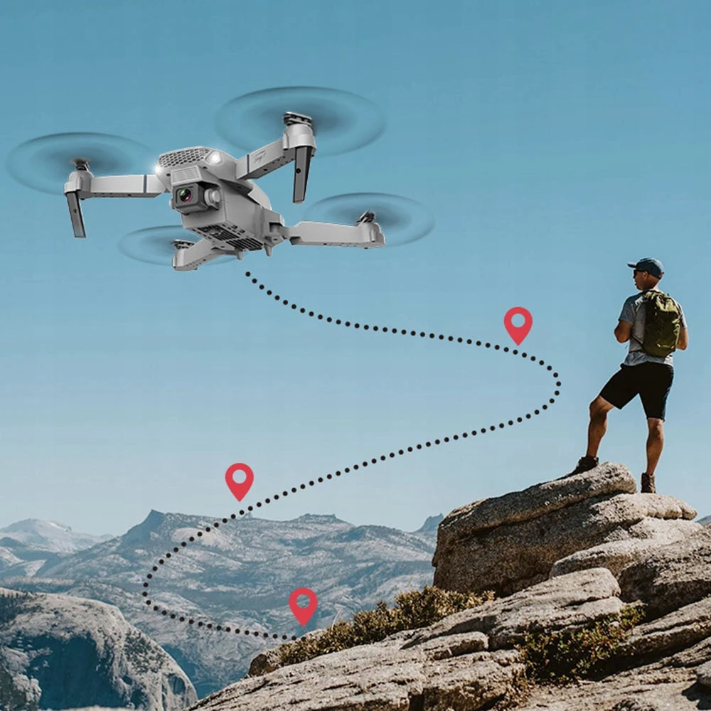 Dronas su 2 kameromis „E88 Pro“ – WiFi, valdomas pulteliu, su dėklu aprašymas - Prekės nuotrauka