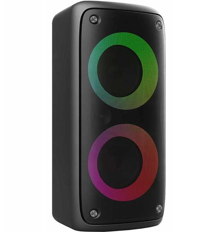 Didelė belaidė „Bluetooth“ boombox kolonėlė su karaoke funkcija