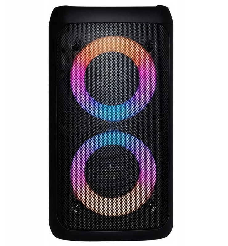 Didelė belaidė „Bluetooth“ boombox kolonėlė su karaoke funkcija