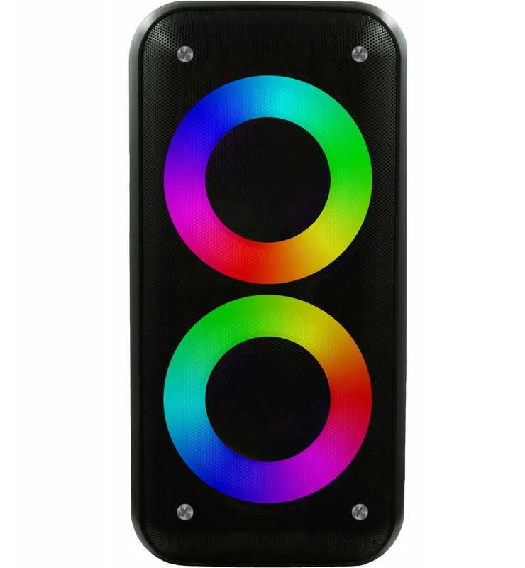 Didelė belaidė „Bluetooth“ boombox kolonėlė su karaoke funkcija