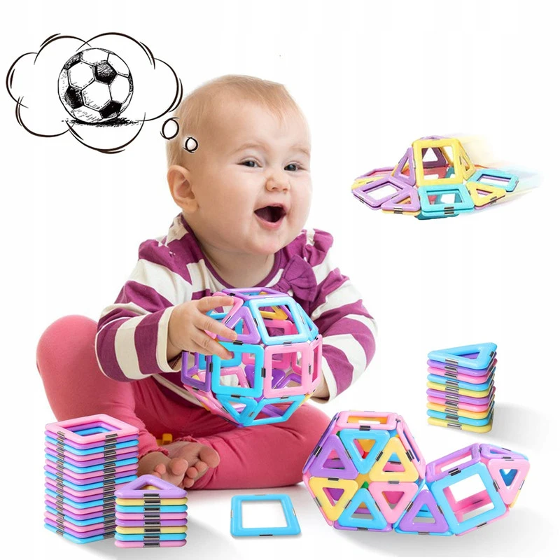 Didelis 3D magnetinių panelių konstruktorius vaikams, 40 dalių