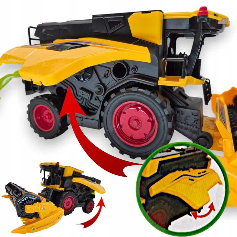 Didelis New Holland kombainas vaikams – su judančiomis dalimis ir važiavimo funkcija